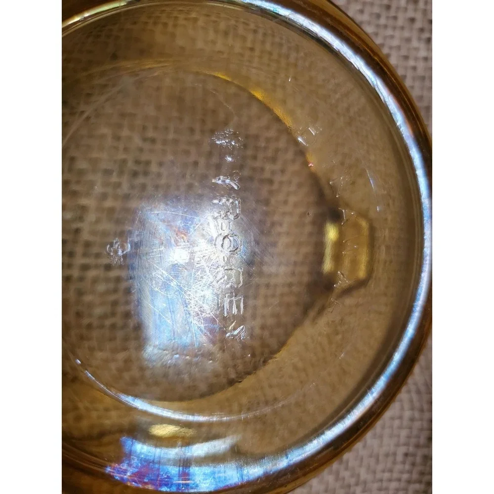 😎Vintage Pyr-O-Rey Dynaware Clear Yellow Glass‎ Casserole, Crumble Bowls 2